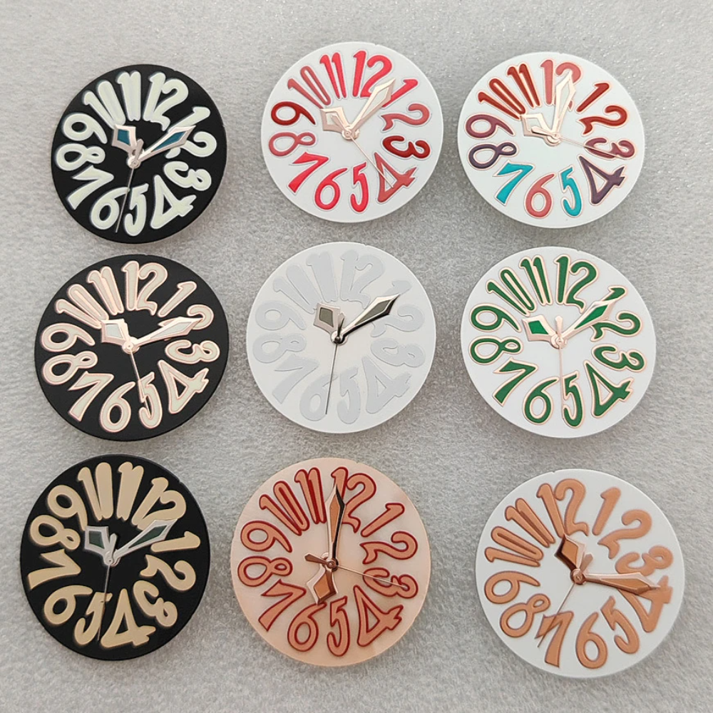 NH35 33.2mm Digital Watch Dial - مراجعة Cloisonne Enamel Dial وسعره