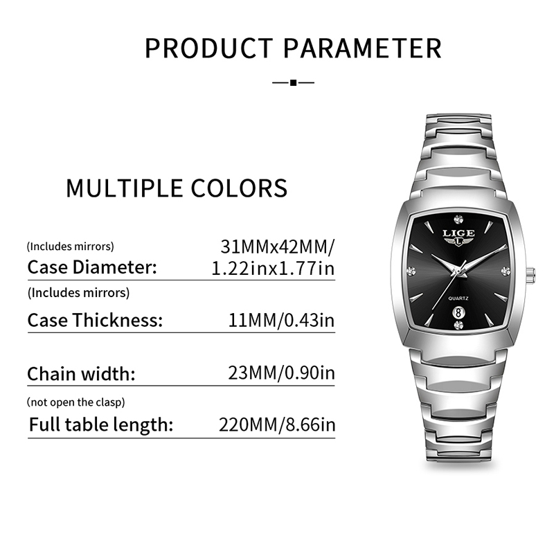 LIGE Watch women Business Luxu - مراجعة Luxury Watch Box وسعره