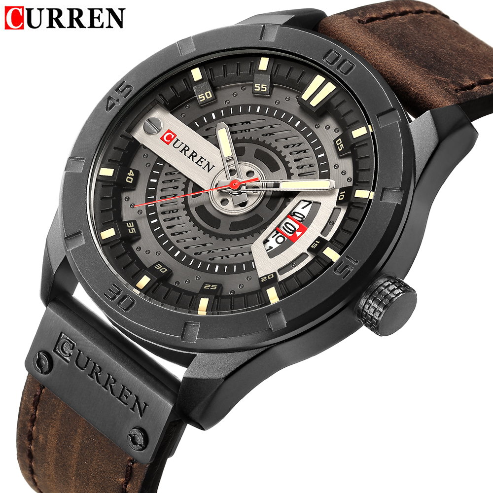 Luxury Watch Brand CURREN Men  - مراجعة Luxury Watch Name وسعره