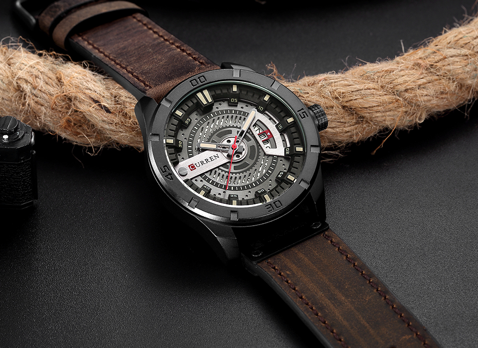 Luxury Watch Brand CURREN Men  - مراجعة Luxury Watch Name وسعره