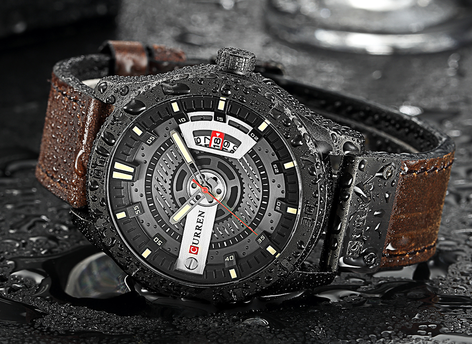 Luxury Watch Brand CURREN Men  - مراجعة Luxury Watch Name وسعره