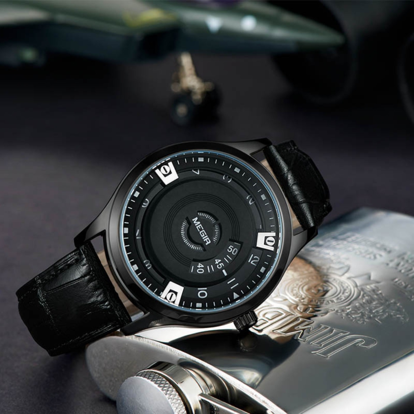 MEGIR Men Watches Luxury Leath - مراجعة Luxury Watch With Leather Strap وسعره