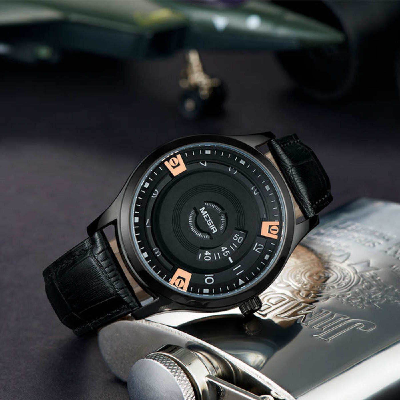 MEGIR Men Watches Luxury Leath - مراجعة Luxury Watch With Leather Strap وسعره