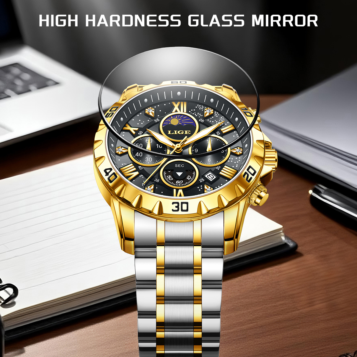 LIGE Top Brand Luxury Quartz M - مراجعة Luxury Watch For Men وسعره