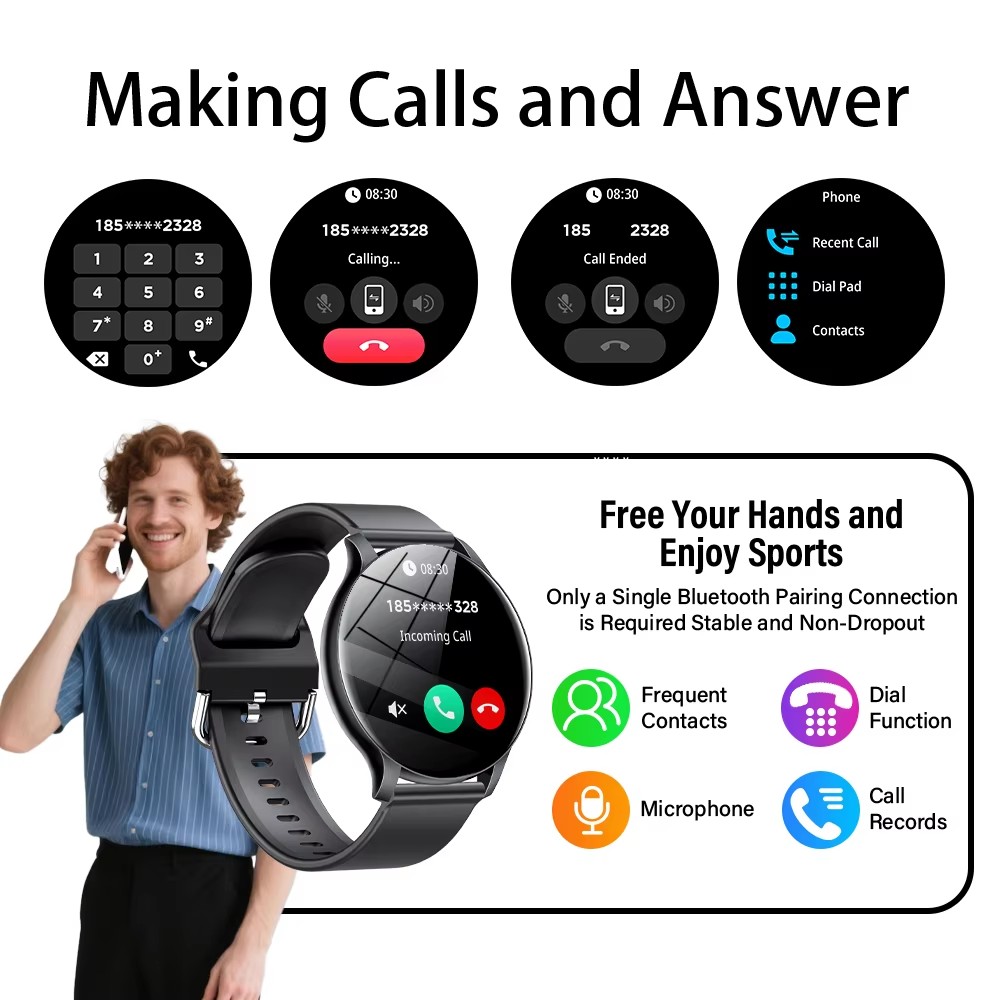 2025 New Smart Watch Heart Rat - مراجعة Gmt Dual Timezone Watch وسعره