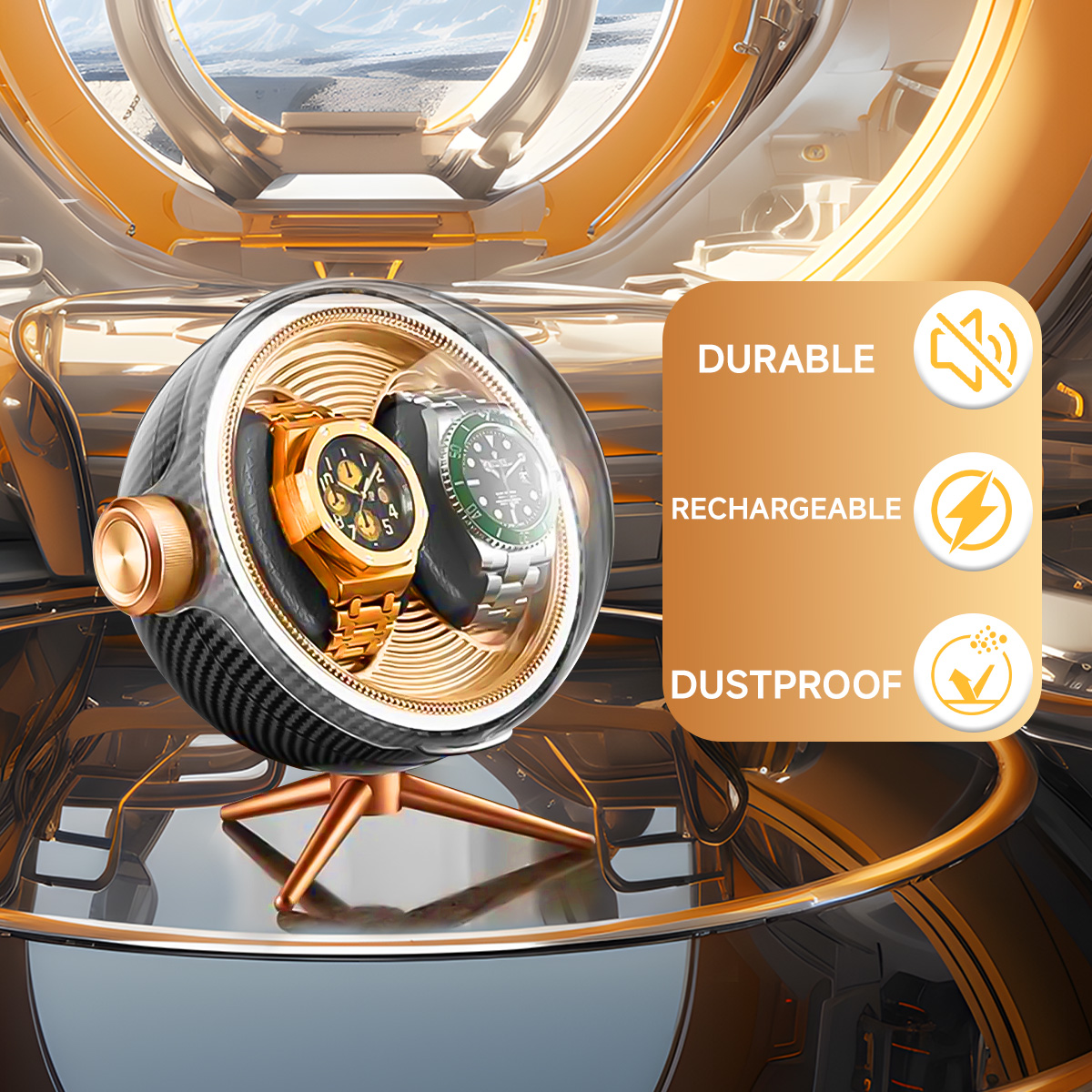 Luxury Automatic Watch Winder  - مراجعة Zero Luxury Watch وسعره