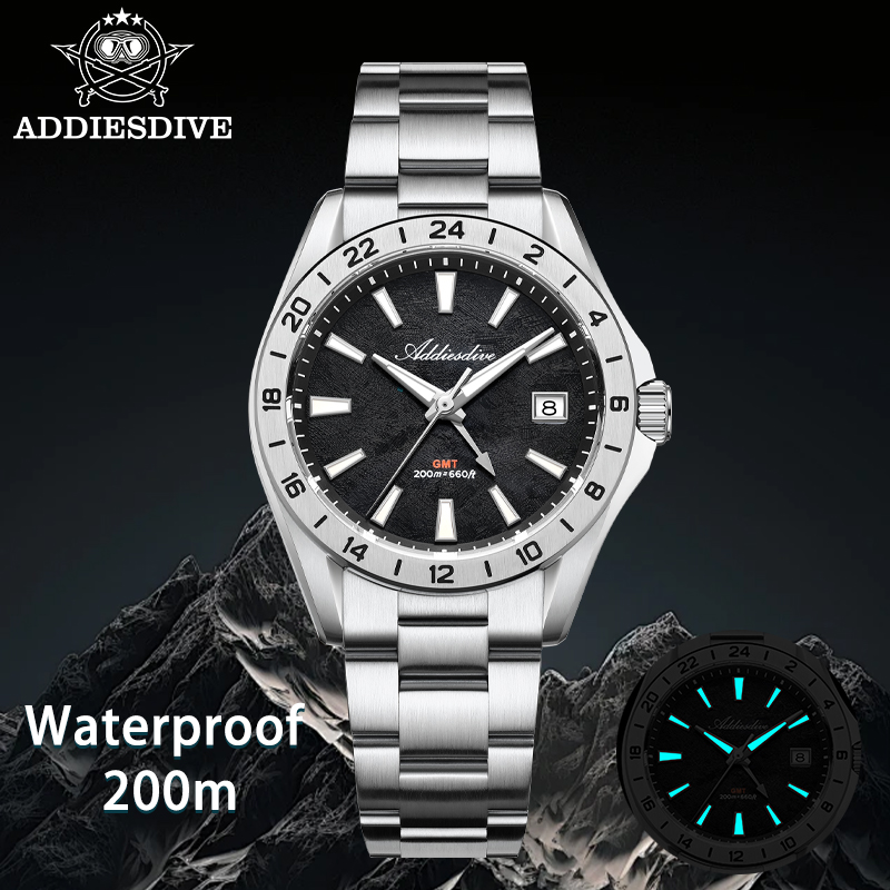ADDIESDIVE Elegant Business Me - مراجعة Gmt Dual Timezone Watch وسعره