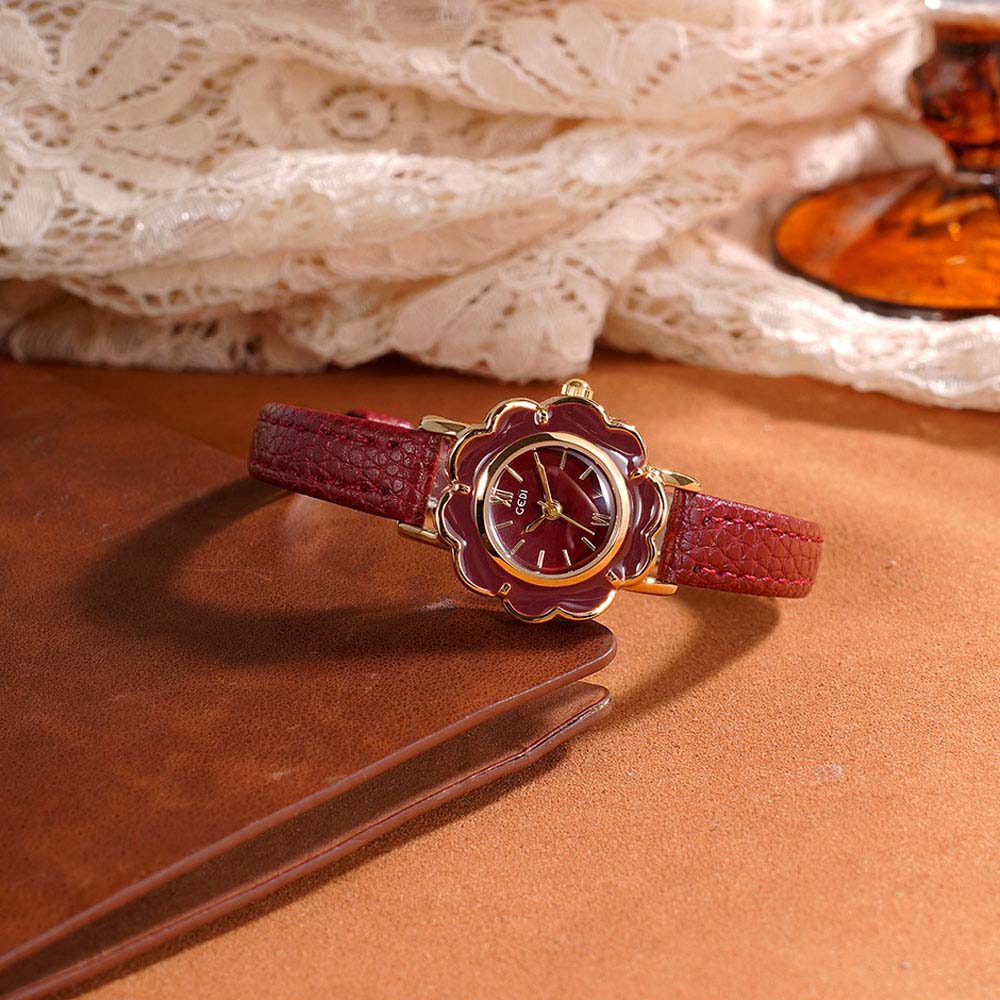 GEDI High-End Retro Floral  Wa - مراجعة Luxury Watch With Leather Strap وسعره