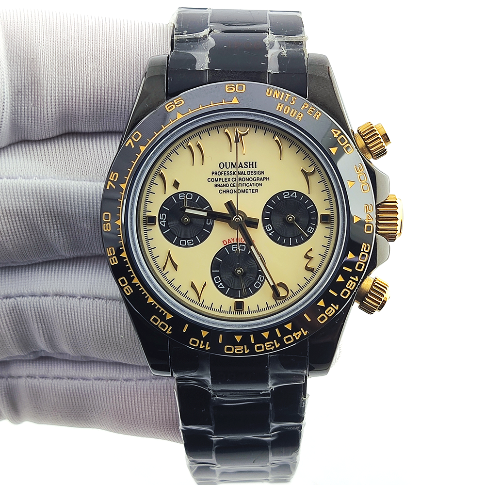 VK63 Watch 39mm Watch 904L Sta - مراجعة Luxury Watch Gold And Black وسعره