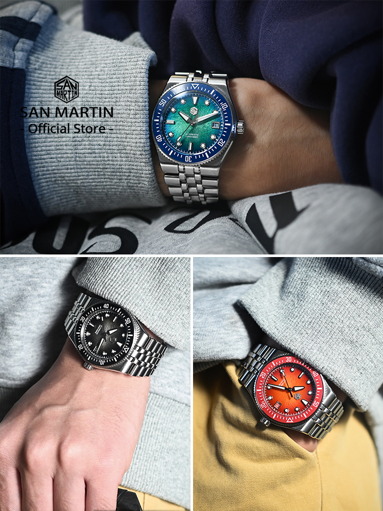 San Martin 40mm Enamel Spiral  - مراجعة Cloisonne Enamel Dial وسعره