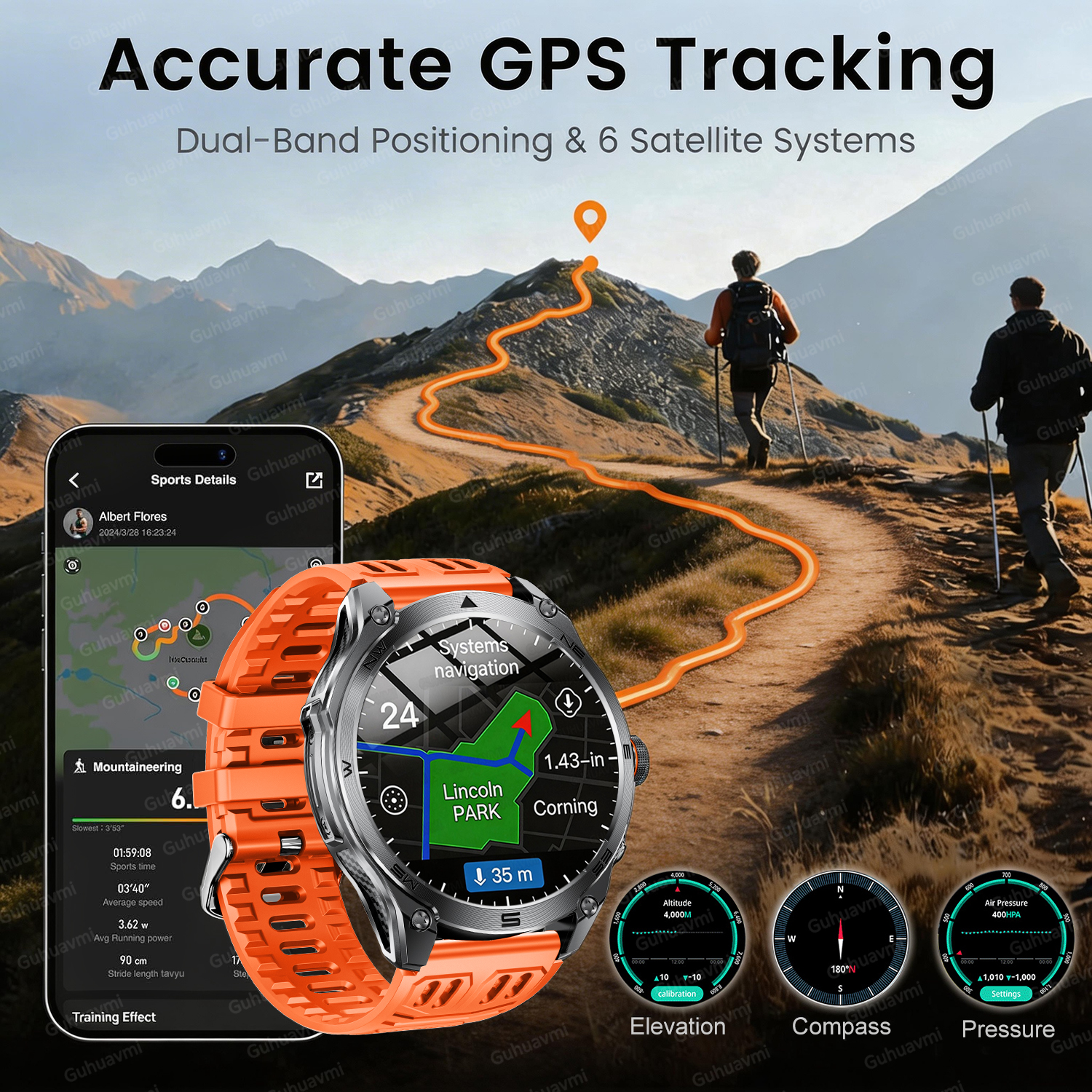 Tactical GPS Smart Watch Milit - مراجعة Gmt Dual Timezone Watch وسعره