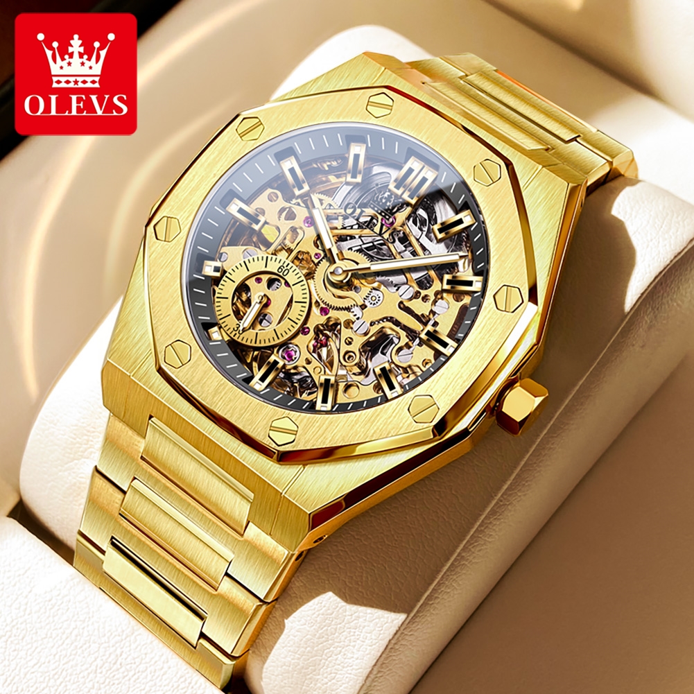 OLEVS 6669 Fully Hollow Men's  - مراجعة Luxury Watch For Men وسعره