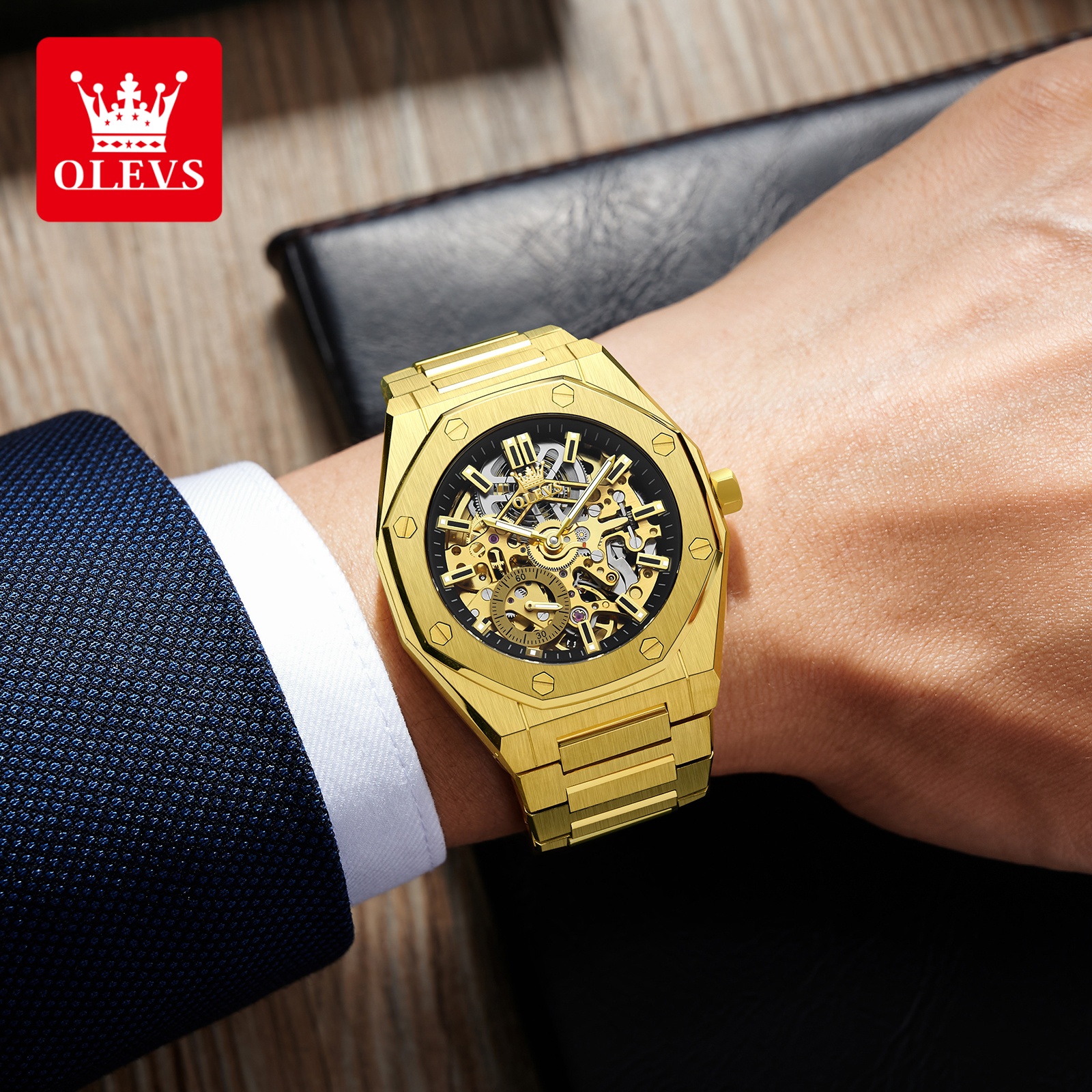 OLEVS 6669 Fully Hollow Men's  - مراجعة Luxury Watch For Men وسعره