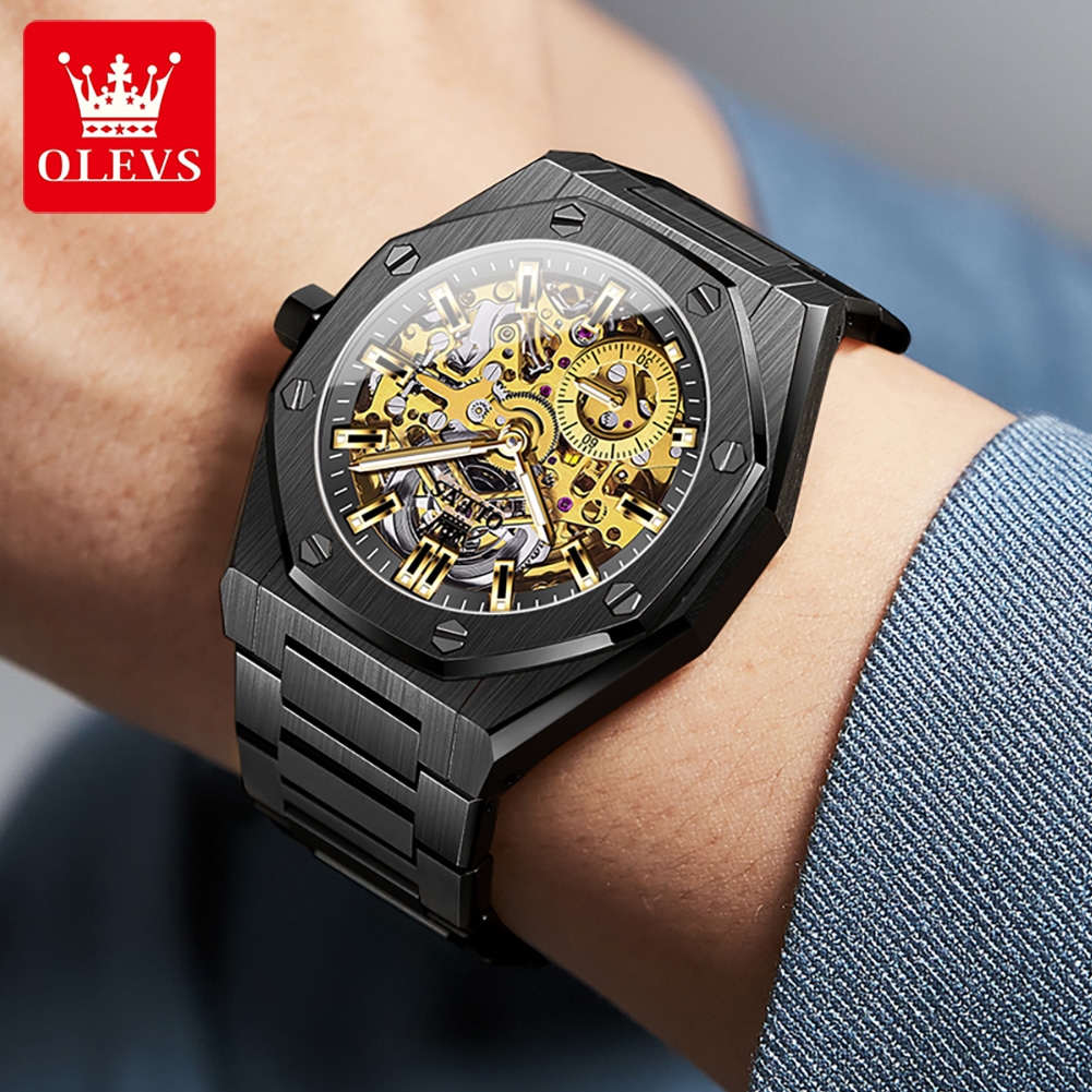 OLEVS 6669 Fully Hollow Men's  - مراجعة Luxury Watch For Men وسعره