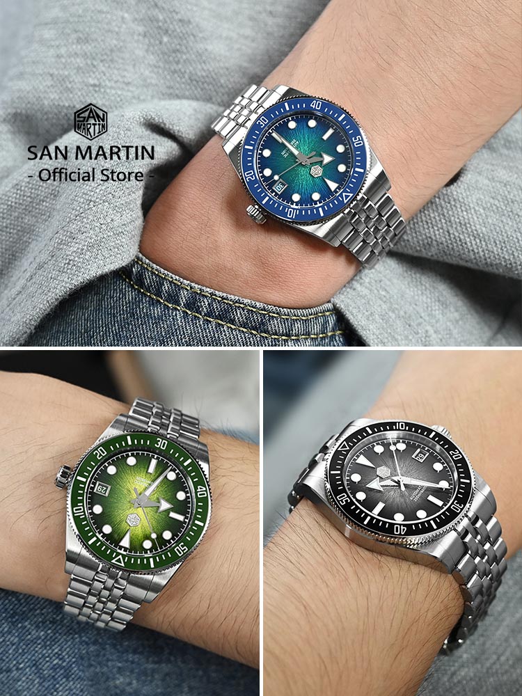 San Martin 37.5mm 40mm Men Div - مراجعة Cloisonne Enamel Dial وسعره