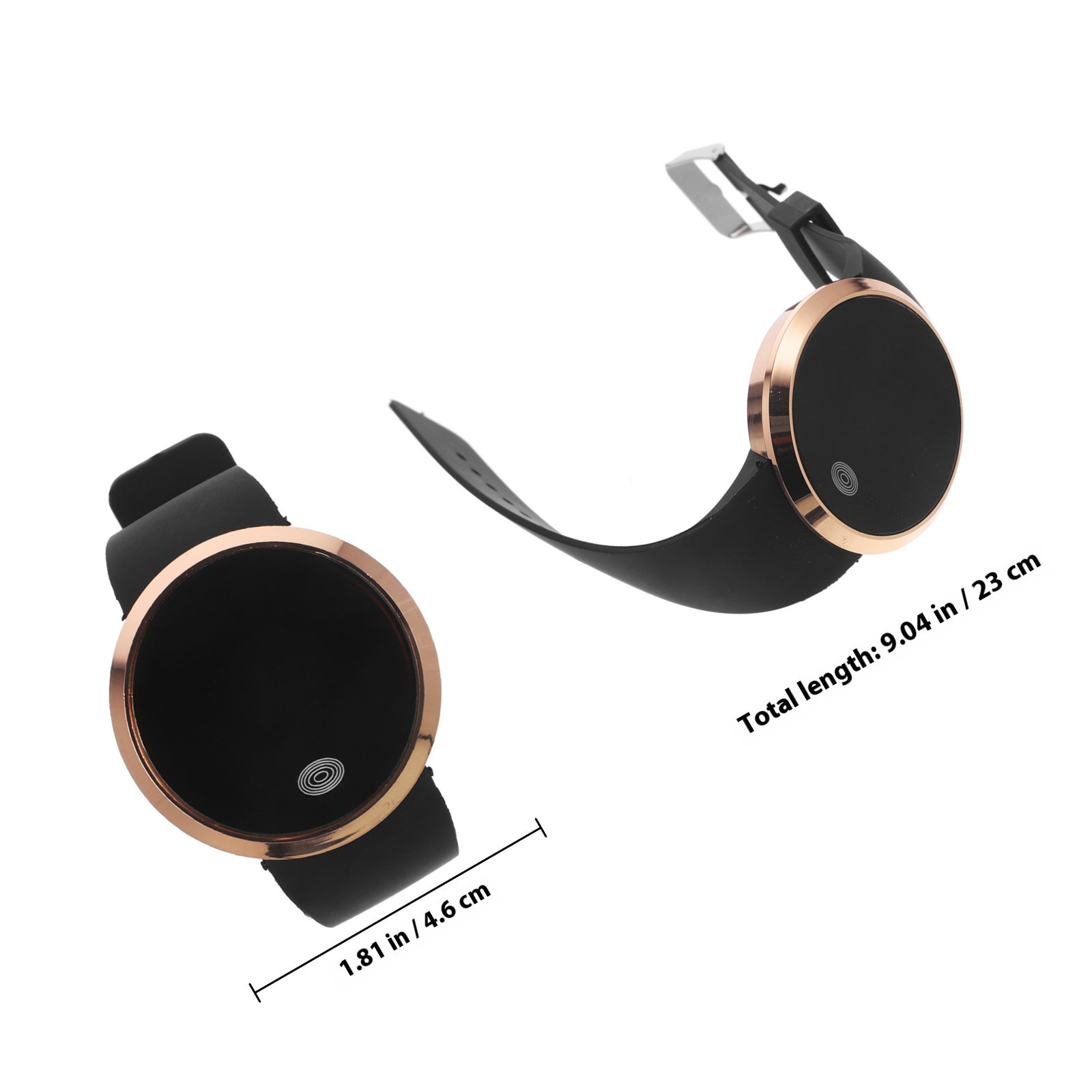 Men Women LED Alloy Wristbands - مراجعة Luxury Watch Gold And Black وسعره