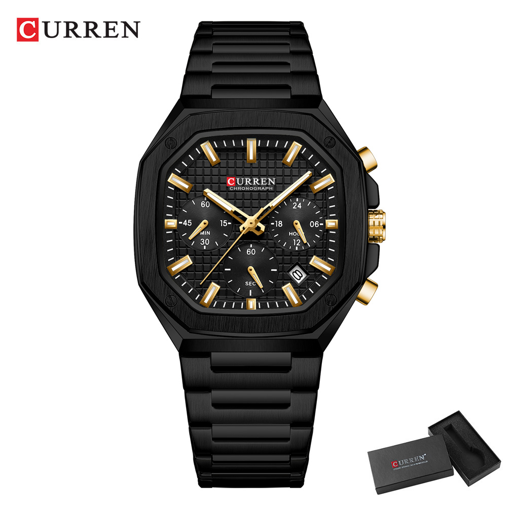 CURREN Luxury Square Chrono Wa - مراجعة Luxury Watch Square وسعره