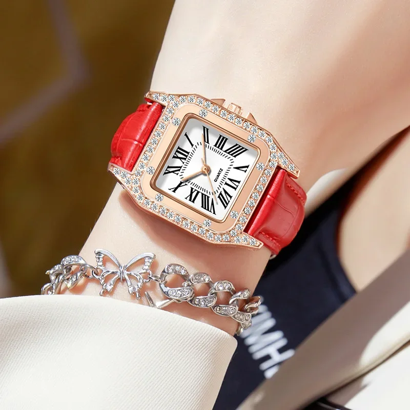 Square Dial Women's Watch Quar - مراجعة Luxury Watch Square وسعره