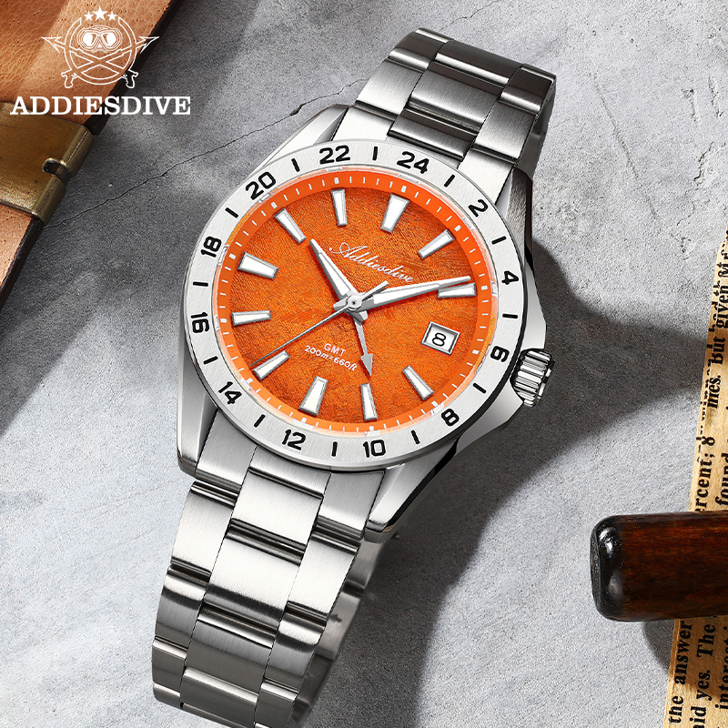 ADDIESDIVE Men's GMT Quartz Wa - مراجعة Gmt Dual Timezone Watch وسعره