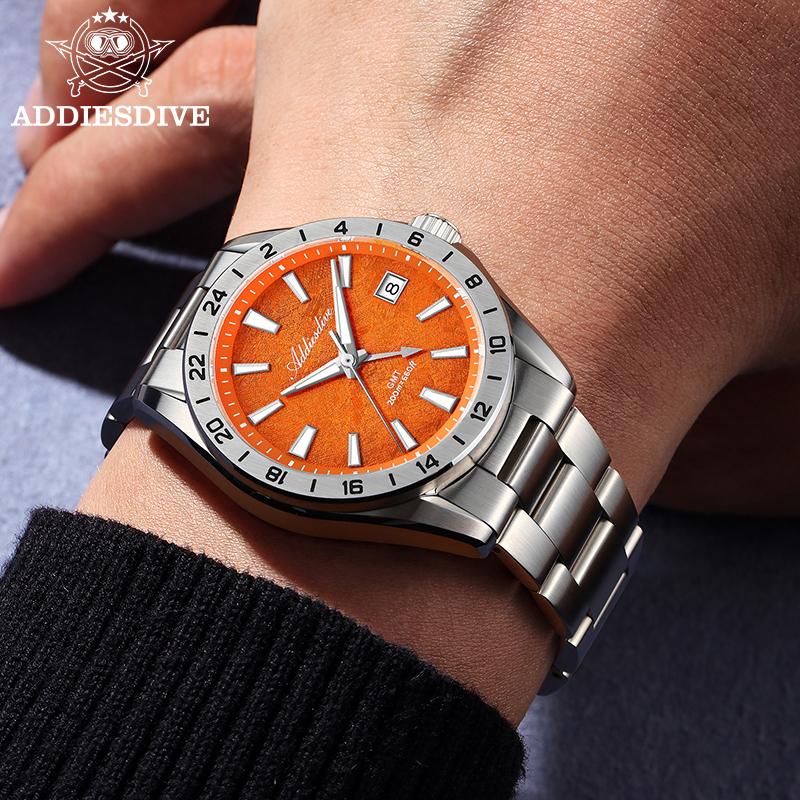 ADDIESDIVE Men's GMT Quartz Wa - مراجعة Gmt Dual Timezone Watch وسعره