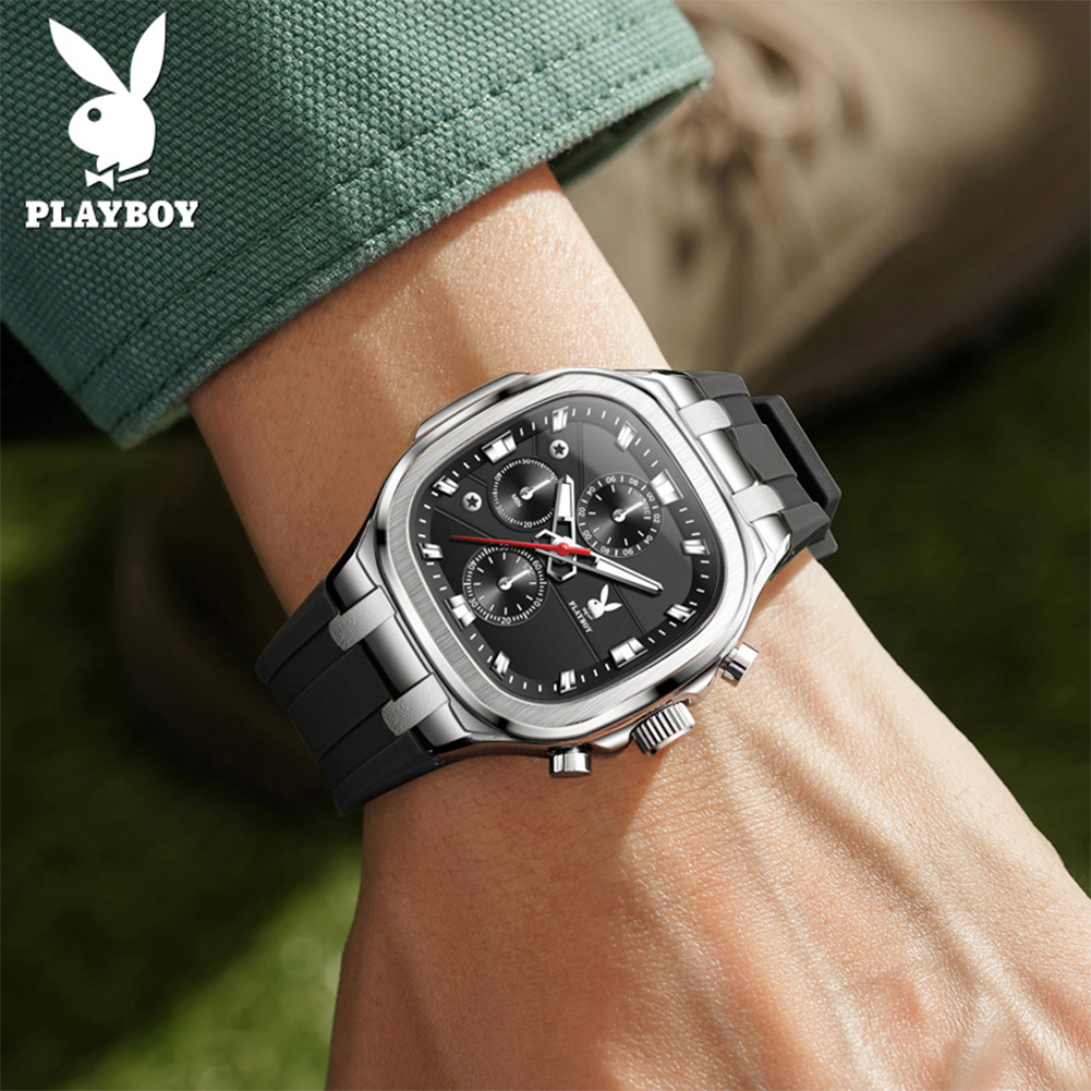 PLAYBOY 3076 Brand original au - مراجعة Luxury Watch Square وسعره