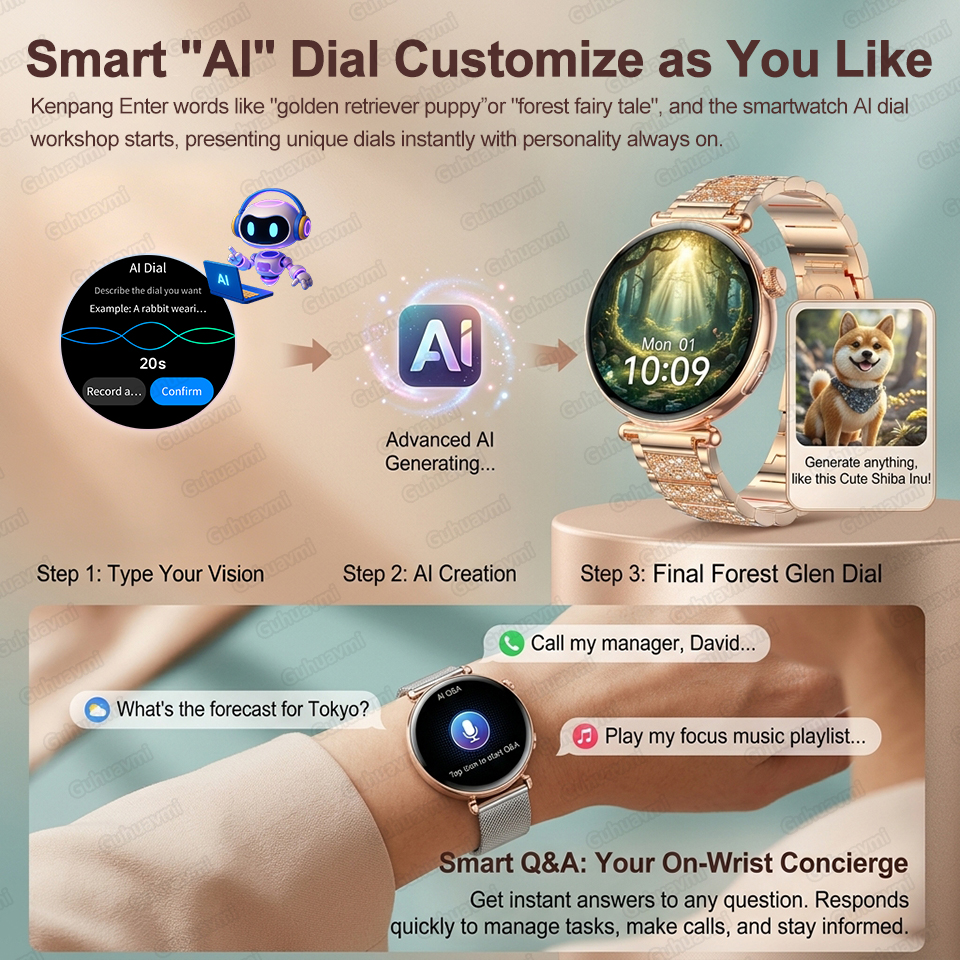 2026 New Women AI Smart Diagno - مراجعة Gmt Dual Timezone Watch وسعره
