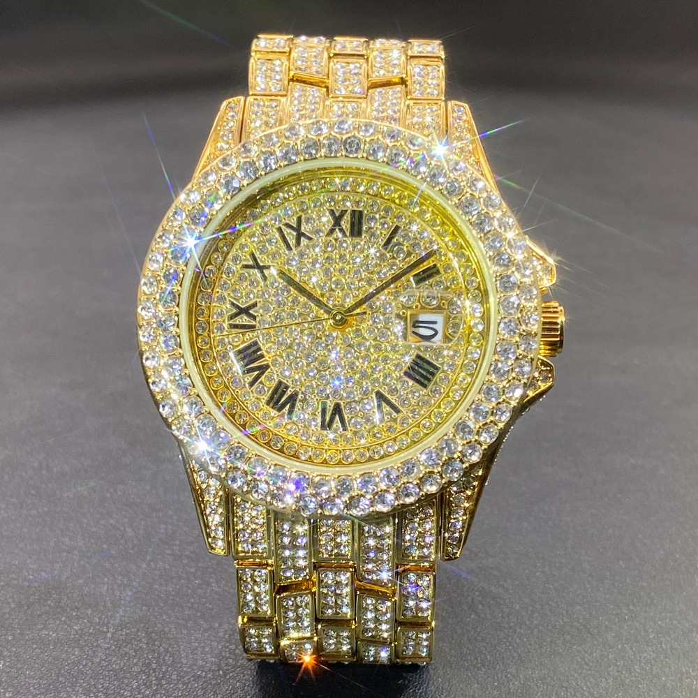 Big Gold Silver Black Wristwat - مراجعة Luxury Watch Gold And Black وسعره