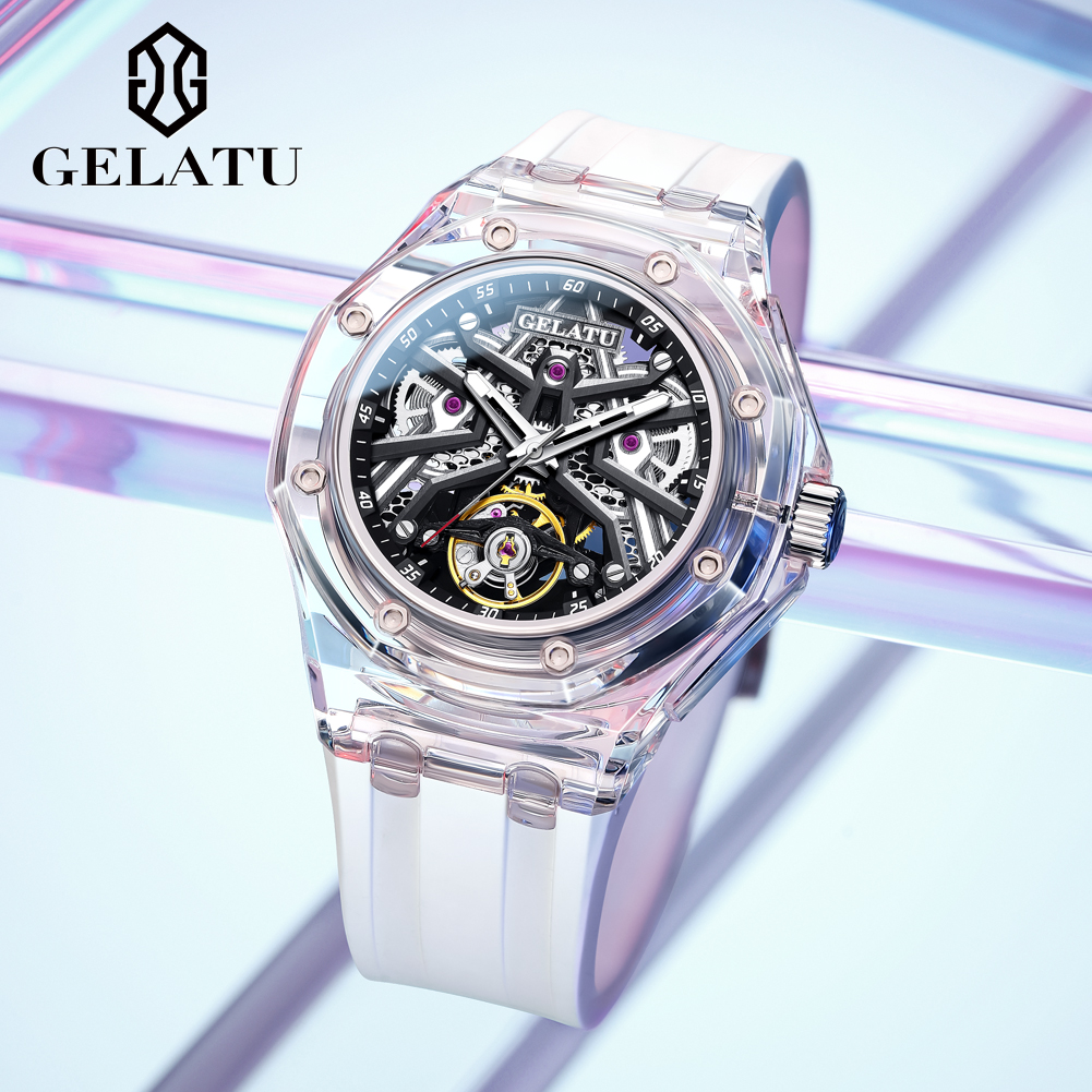 GELATU 8002 Automatic Mechanic - مراجعة Luxury Watch With Leather Strap وسعره