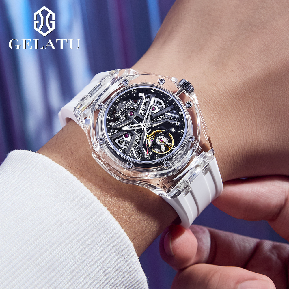 GELATU 8002 Automatic Mechanic - مراجعة Luxury Watch With Leather Strap وسعره